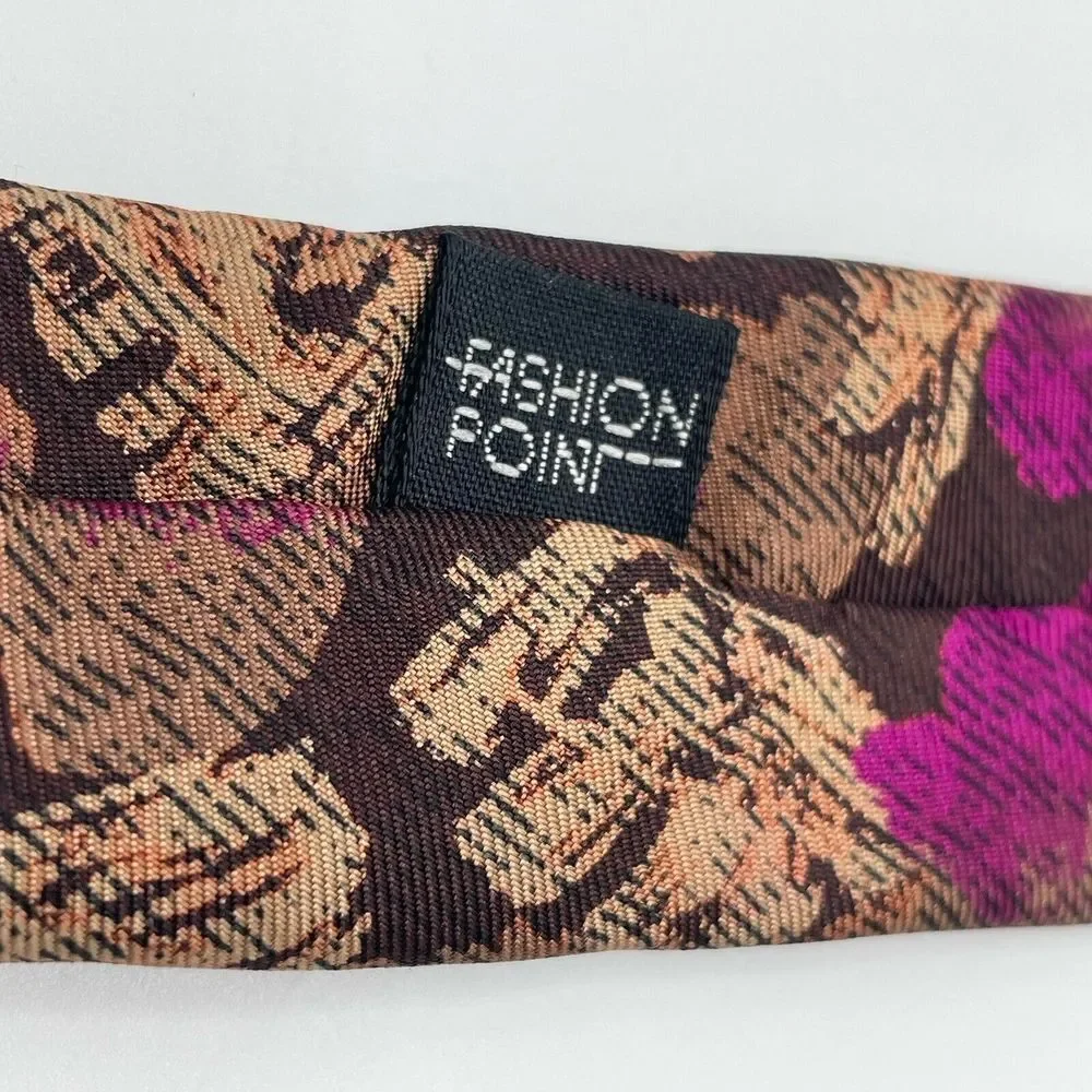 Vintage Studio R Abstract Art Deco‎ 100% Silk Tie 3.5